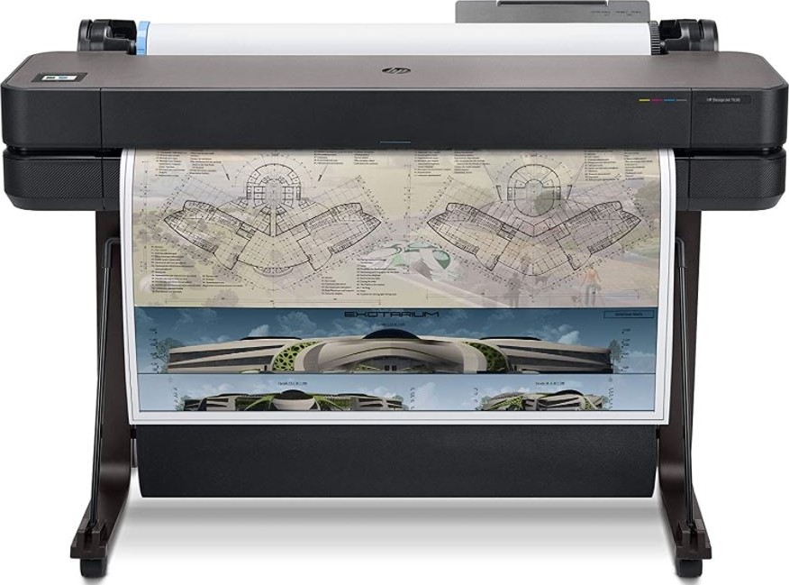 HP DesignJet T630 24-in Large Format Wireless Plotter with convenient 1-Click Printing